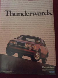 1984 Ford Thunderbird Coupe Original Ad