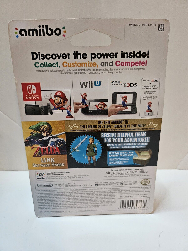 The Legend of Zelda: Link Skyward Sword amiibo (NA Version) in Nintendo Switch in Belleville - Image 3
