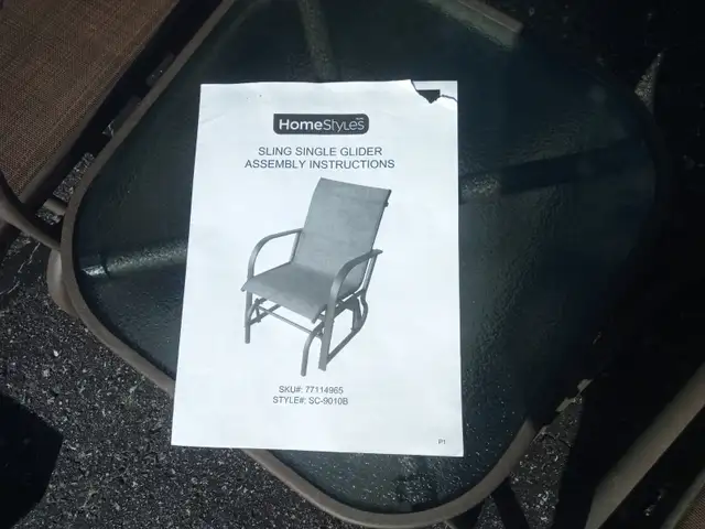 Sling single glider chairs with ottomans in Chairs & Recliners in Peterborough - Image 4