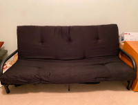 Black futon - Hardly ever used