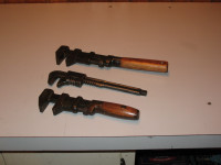 3 Vintage Adjustable Pipe Wrenches