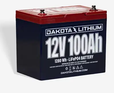 Dakota Lithium 12V100Ah Deep Cycle LiFePO4 Battery for Trolling Motors & Solar Panels 12V100Ah Deep...