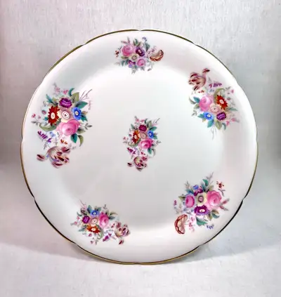 Coalport large footed floral serving plate, View more