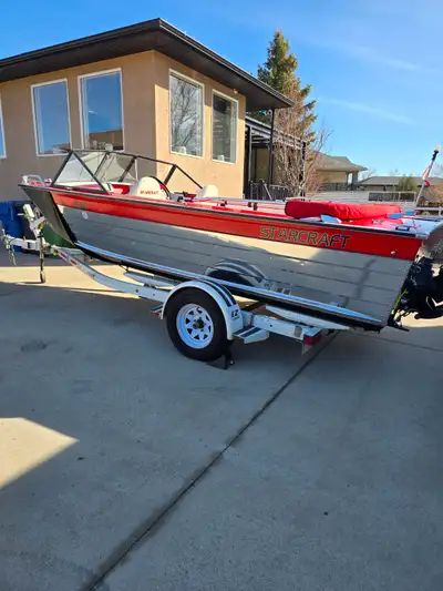 1976 StarCraft 18’ closed bow aluminum boat for sale. Don’t let age fool you, this boat was taken do...