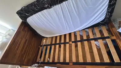 Silk & Snow Twin Platform Bed quick sale, View more