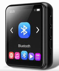 Bluetooth 5.0 MP3 Player with Touch Screen and built-in speakers