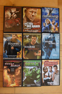 Lot (# 2 de 2) de différents films en DVD et Bluray
