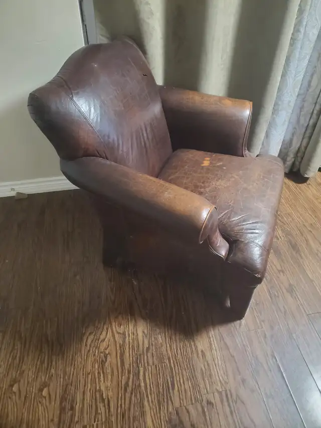 Free  Three piece Leather sofa