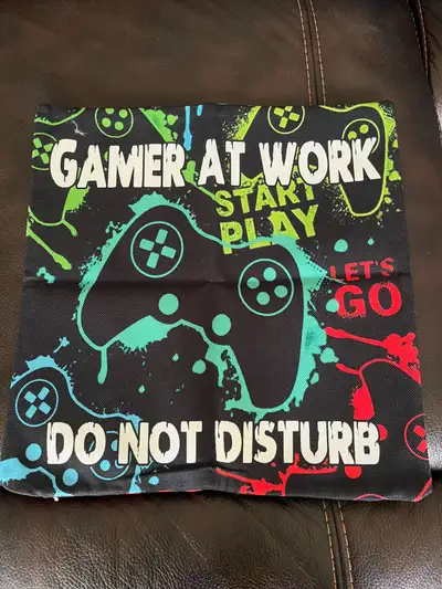 Gamer pillow case with pouch. 18” x 18” Comes with gamer socks. Brand new No holds+ cross posted. Lo...