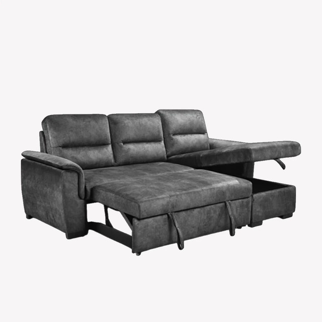 Big Offer New Sectional Sofa Bed In Fabric Upholstery - Grey in Couches & Futons in City of Toronto