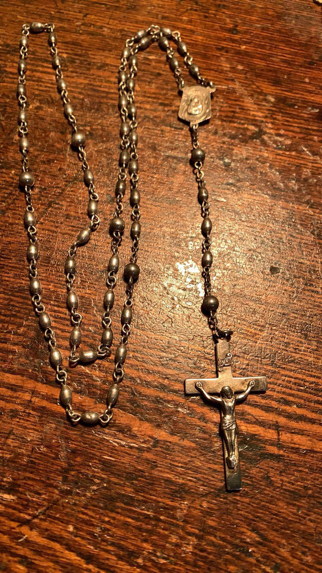 Chapelet rosary Rosaire tout en argent dans Bijoux et montres  à Laval/Rive Nord