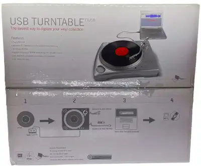 ION USB TURNTABLE iTTUSB, Vinyl Record Player – New in Box!!, View more