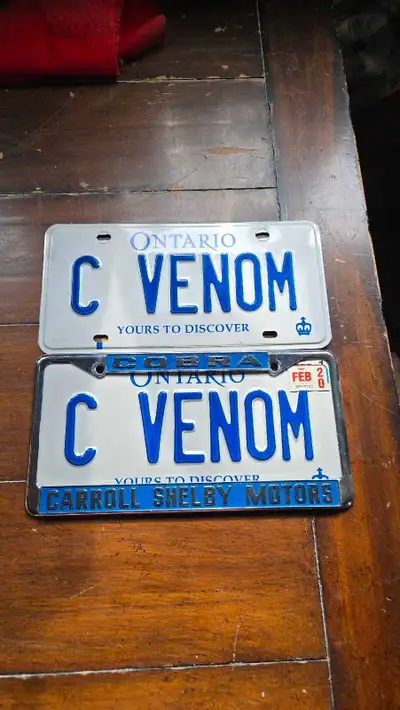 Carroll Shelby metal Plate holder it was bought directly from Carroll Shelby Motors mint condition p...