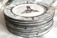 8 Vintage porcelain Totally Today coastal lighthouse plates