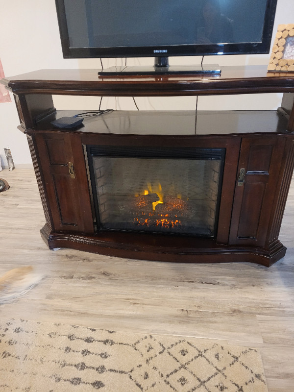 Solid wood fireplace in TV Tables & Entertainment Units in Saint John - Image 3