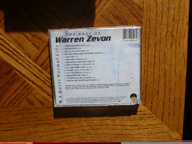 The Best Of – Warren Zevon     CD   $5.00 in CDs, DVDs & Blu-ray in Saskatoon - Image 3