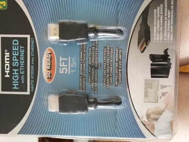 HDMI HIGH SPEED WITH ETHERNET 5Ft( 1.5m) long New