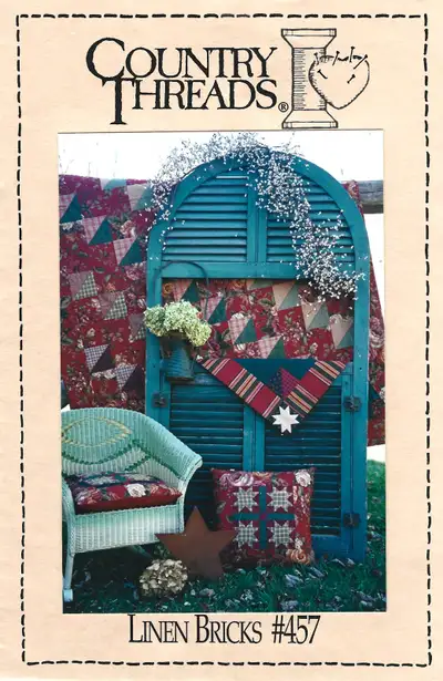 LINEN BRICKS #457 QUILT PATTERN by COUNTRY THREADS, View more