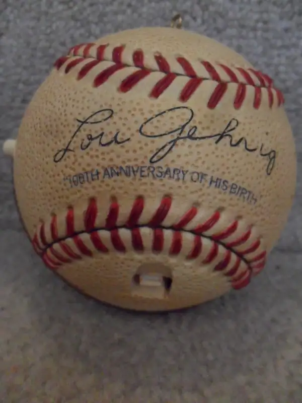 Lou Gehrig Carlton Ornament, 2003. $50. New condition. Sound wor63351296141315123