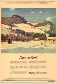 1945 Christmas ad for Molson’s Brewery