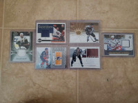 6 Game Used Jersey Hockey Cards - All Hall Of Famers!