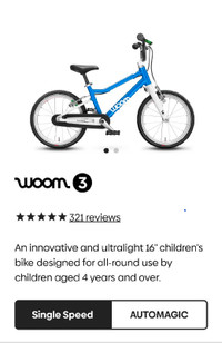 Woom 3 children bikes Mint condition 