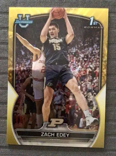 Zach Edey 2022 Bowman U. Rookie,  limited edition -only 75 made!, View more