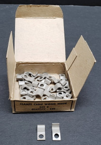 37 New Half Clip Cable Clamps – 3/16-inch, Grey Steel