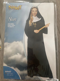 Nun Halloween costume with necklace