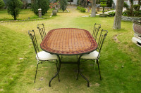 Table en céramique ovale 160 cm et chaises,LIQUIDATION FINALE.