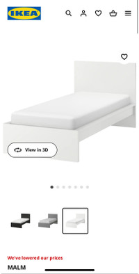 MALM Twin Bed Frame + Sealy Posturepedic Matteess Twin 