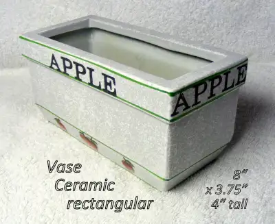 Apple catch-all vase, rectangular, 1.1 l capacity, ceramic New, View more