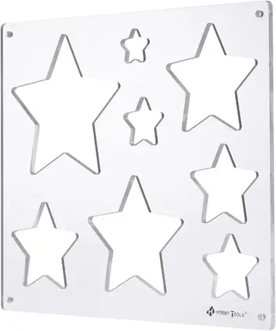 HERMIT TOOLS 12"*10" inches 8-in-1 Star Inlay Router Template, View more