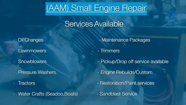 AAM Small Engine Repair Services