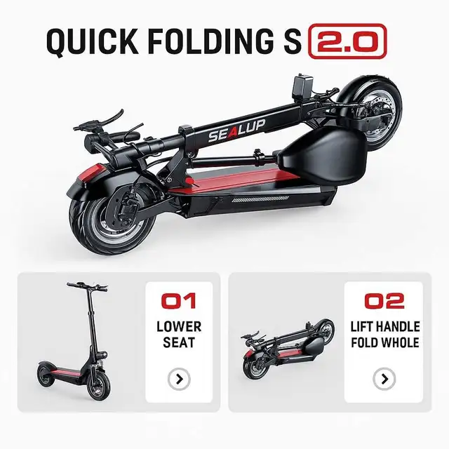 SEALUP Electric Scooter 48V 500W | Only 2 Months Used in eBike in Sudbury - Image 4
