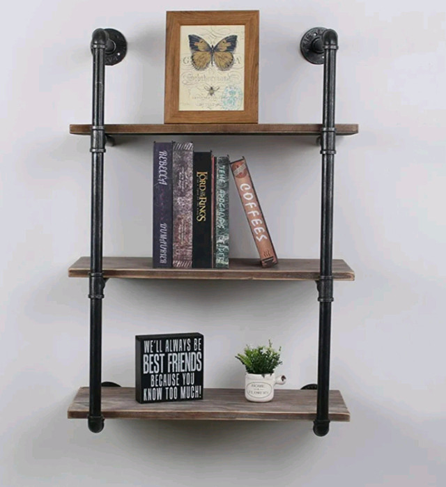 INDUSTRIAL 3-TIERS PIPE SHELVES 24"

 in Bookcases & Shelving Units in Mississauga / Peel Region - Image 3