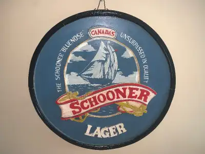 Vintage Antique Schooner 3D Beer bar sign Wood, excellent condition Very Very Rare, 3D Wooden sign,...