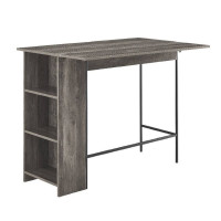 48" Counter Height Drop Leaf Table w/ Storage