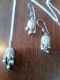 #52 Unique 925 Sterling Goddess Necklace & Earring Set