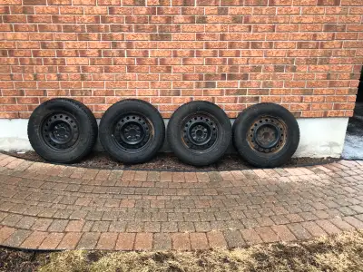 Selling a set of four 225 65 16 winter tires mounted on rims. These tires are in used condition, but...