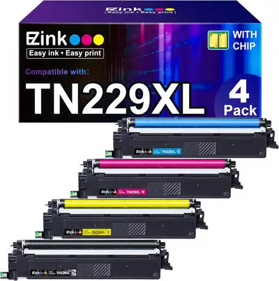 TN229XL Toner for Brother HL/MFC Series Printers, 4-Pack BK/C/M/, View more