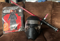 Kylo Ren Black Series Wearable Voice Changer Helmet, lightsaber 