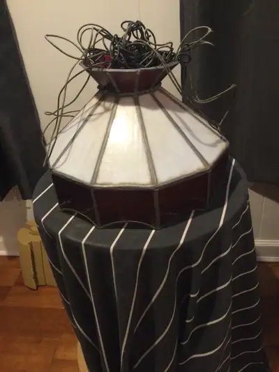 Stained Glass Pool Table Light One piece missing , View more