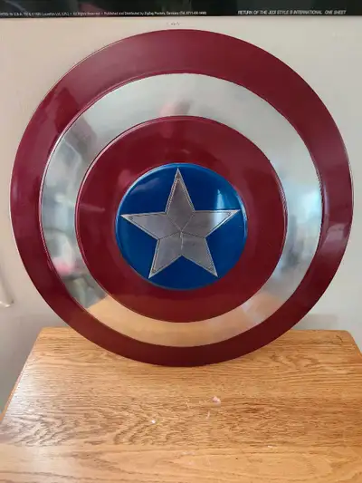 Captain America shield metal with leather straps $150 obo
