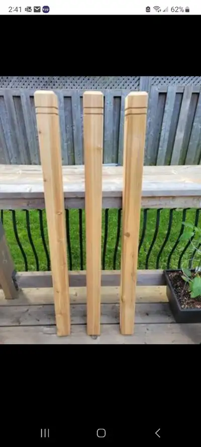 Several Brand New 4x4x54 V-Groove Cedar Deck Posts , View more