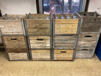 Wooden Milk Crates with Milk Bottles $75 EACH CASE