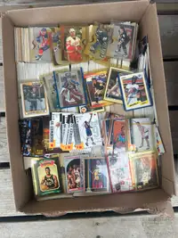 Boxes of sports cards