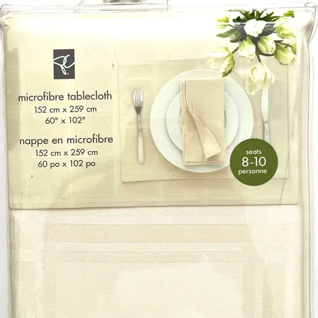 Brand New Microfibre Tablecloth ( Seats: 8-10) in Kitchen & Dining Wares in Edmonton - Image 3