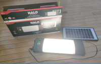 2x HALO 180W Equivalent LED Motion Off  Grid  Solar Lights