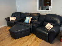 4 Seater Leather Movie Theatre Sectional Couch